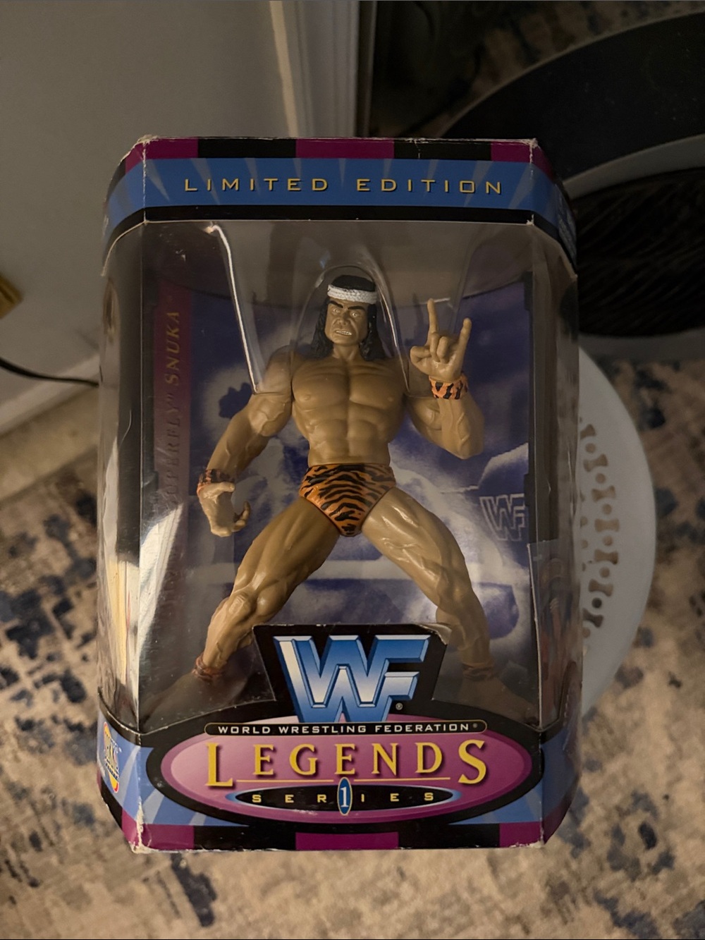 WWF Legends Series 1 Snuka Action Figure - Tan & Black